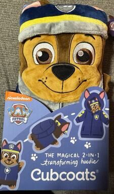 Nickelodeon Paw Patrol The Magical 2-in-1 Transforming Hoodie 2 Cubcoats Chase